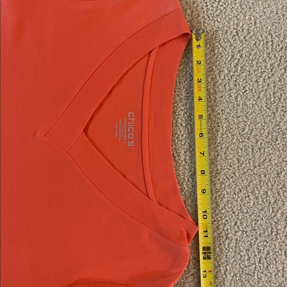 Chico’s V-neck Pima cotton 3/4 length sleeve tee - Picture 8 of 10